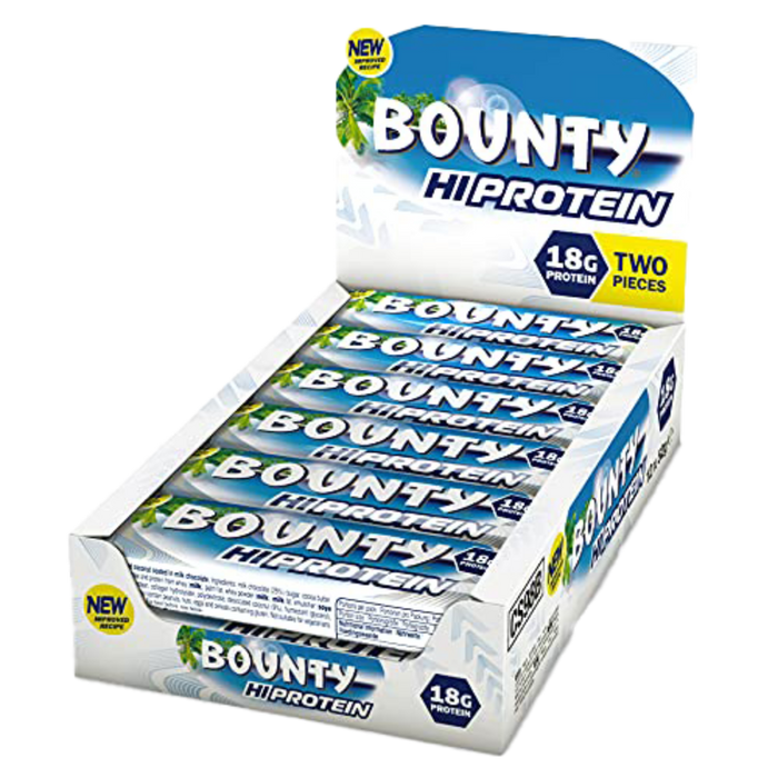 Bounty Hi Protein Bar (12 x 52g) High Protein Energy Snack with Milk Chocolate and Coconut 18g Protein