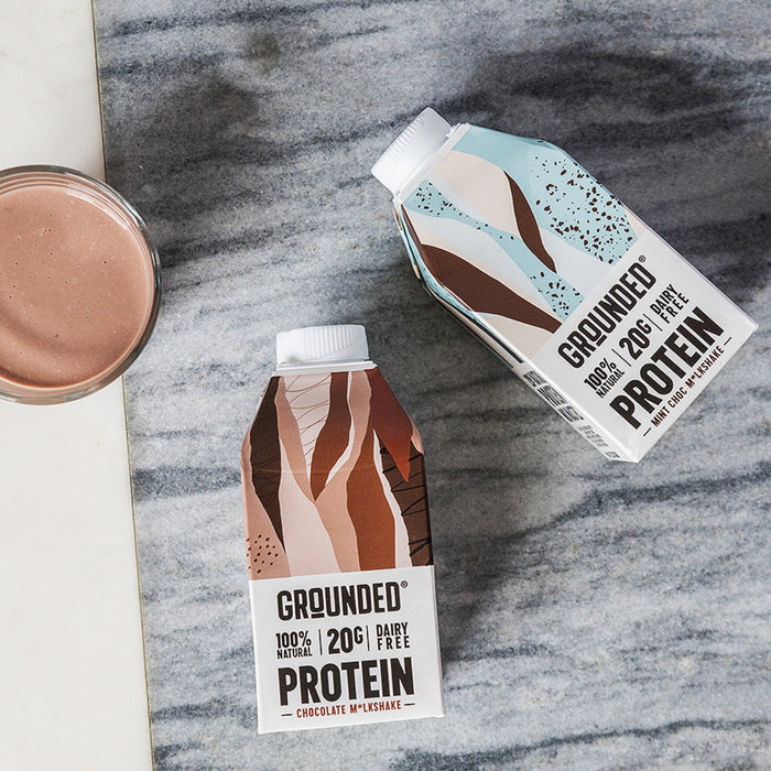 GROUNDED Plant-Based Protein Shake ā 20g Vegan Protein, Dairy-Free, No Nasties (100% Recyclable Packaging)