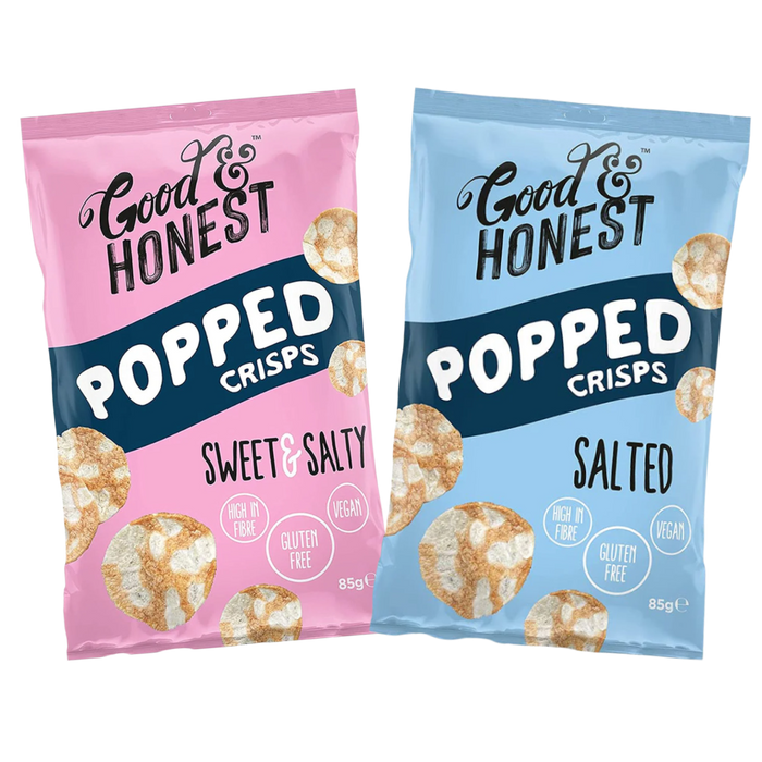 Good & Honest Popped Crisps - The Guilt-Free Snack Youâll Love 8 x 85g