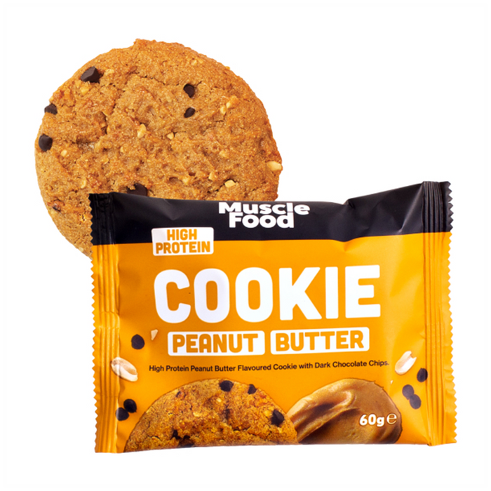 Musclefood Cookie 12x60g - Peanut Butter - Protein Bars at MySupplementShop by MuscleFood