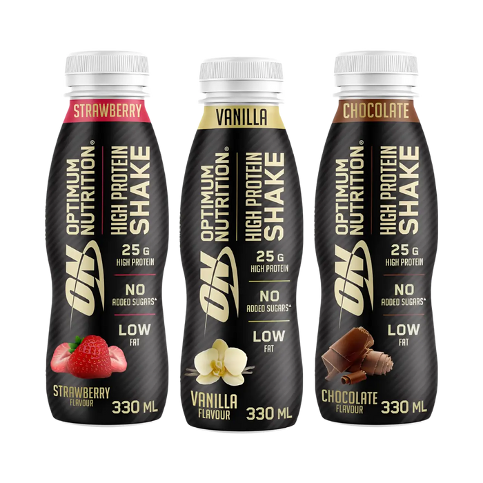 Optimum Nutrition High Protein Shake â 12x330ml | 25g Protein | Low Fat, No Added Sugar