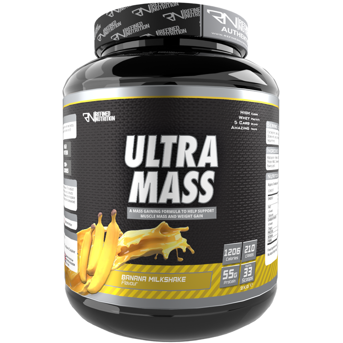 Refined Nutrition Ultra Mass 2kg - Banana Milkshake - Sports Nutrition at MySupplementShop by Refined Nutrition