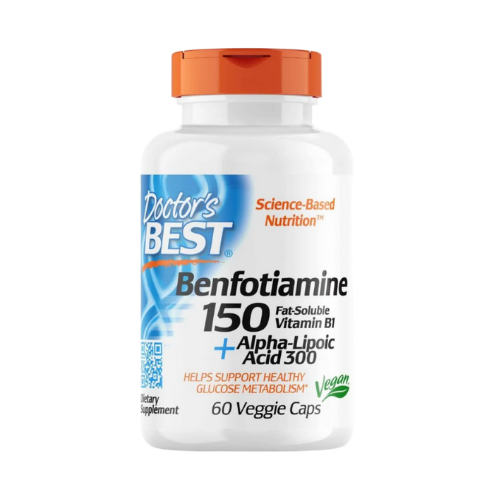 Doctor's Best Benfotiamin 150 + Alpha-LiponsÀure 300 - 60 Kapseln