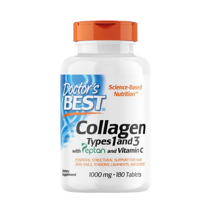 Doctor's Best Collagen Types 1 and 3 with Peptan and Vitamin C 1,000mg 180 Tablets