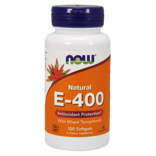 NOW Foods Vitamin E-400 - Natural (Mixed Tocopherols) - 100 softgels