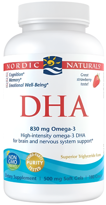 Nordic Naturals DHA, 830 mg Erdbeere â 180 Kapseln