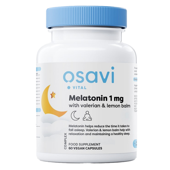 Osavi Melatonin with Valerian & Lemon Balm 1mg 60 vegan caps