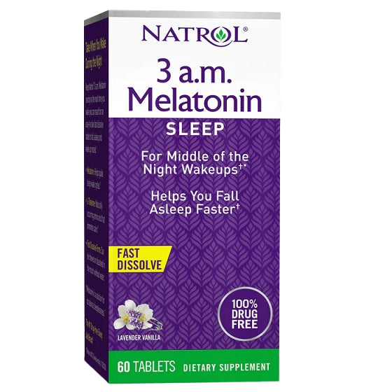 Natrol 3 a.m. Melatonin Fast Dissolve Lavender Vanilla 60 tabs