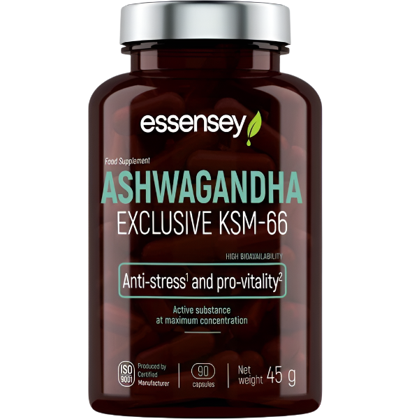 Essensey Ashwagandha KSM-66Âź â 200mg 90 Capsules - Stress & Energy Support Supplement