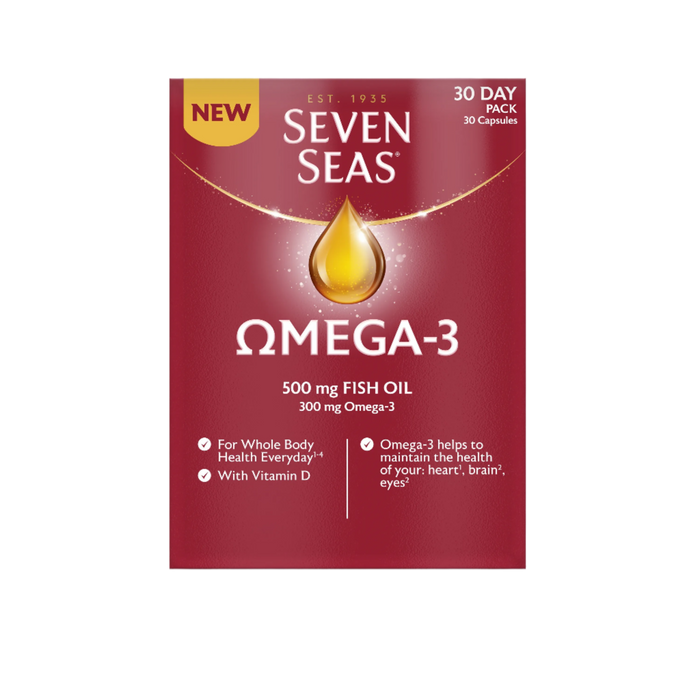 Seven Seas Omega-3 With Vitamin D â Heart, Brain & Immune Support 30 Capsules