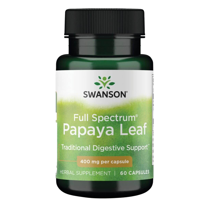 Swanson Vollspektrum-Papayablatt, 400 mg â 60 Kapseln