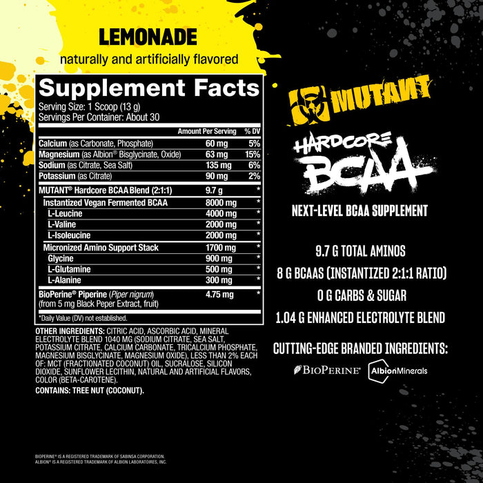 Mutant Hardcore BCAA 390g