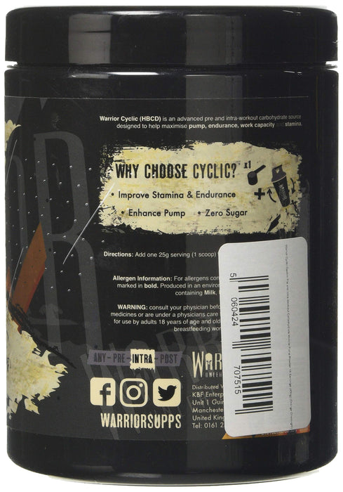 Warrior Cyclic, Orange Onslaught - 400 grams - Sports Nutrition at MySupplementShop by Warrior Supplements