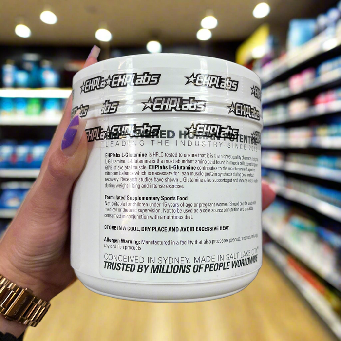 EHP Labs Glutamine 500g Unflavoured 100 Servings