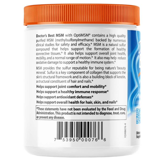 Doctor's Best MSM Powder with OptiMSM 8.8 oz (250 g)