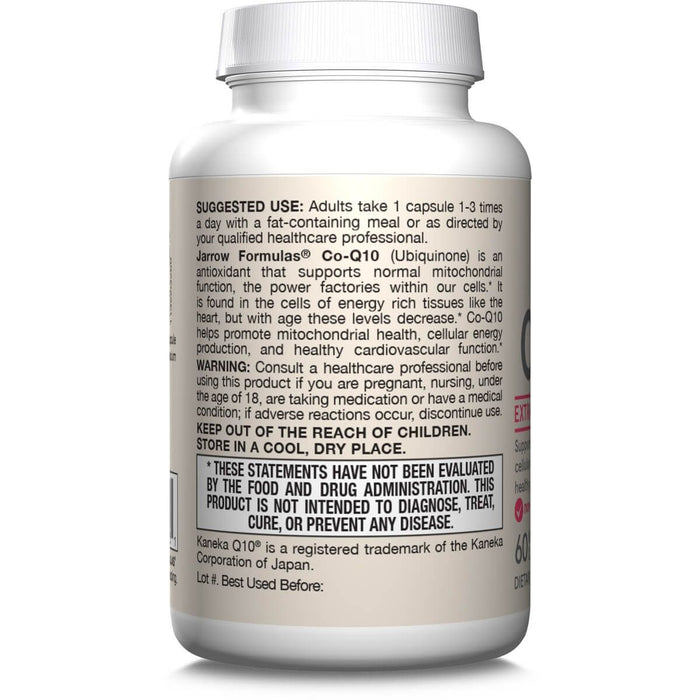 Jarrow Formulas CoQ10 200mg 60 Veggie Capsules - Health and Wellbeing at MySupplementShop by Jarrow Formulas