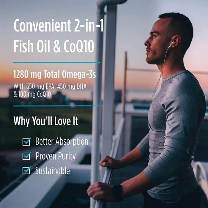 Nordic Naturals Ultimate Omega 1280mg + CoQ10 60 Softgels - Omegas, EFAs, CLA, Oils at MySupplementShop by Nordic Naturals