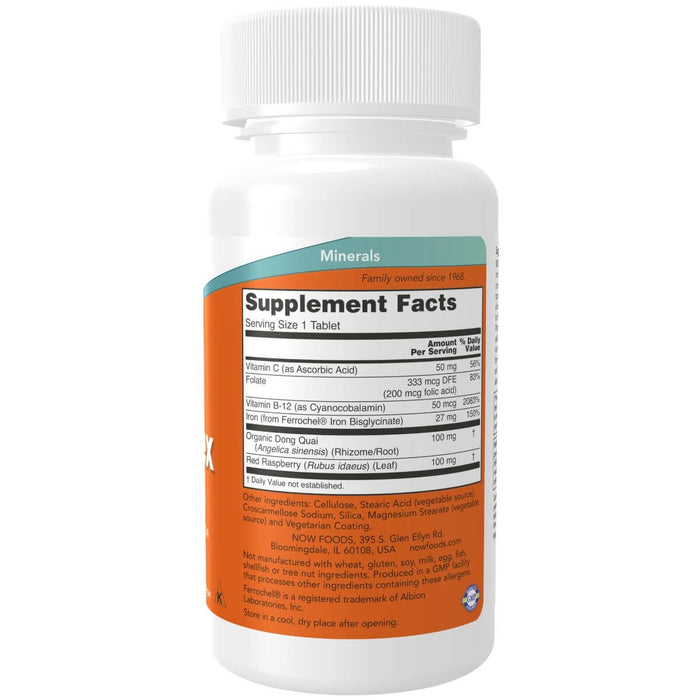 NOW Foods Iron Complex 100 Tablets - Vitamins & Minerals at MySupplementShop by NOW Foods