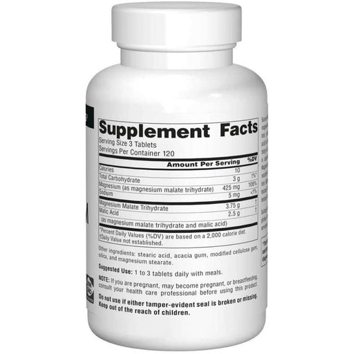 Source Naturals Magnesium Malate 1250mg 360 Tablets - Brain & Memory at MySupplementShop by Source Naturals