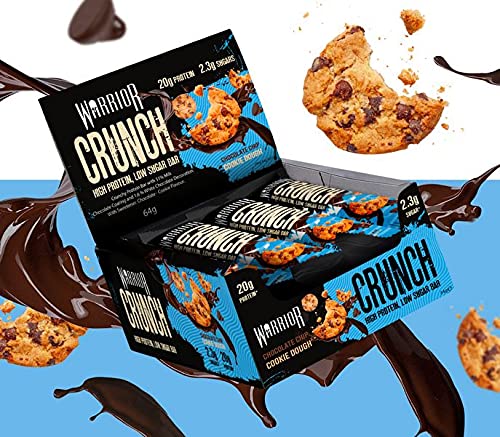Warrior Crunch Bar Chocolate Chip Cookie Dough  12 bars - Protein at MySupplementShop by Warrior Supplements