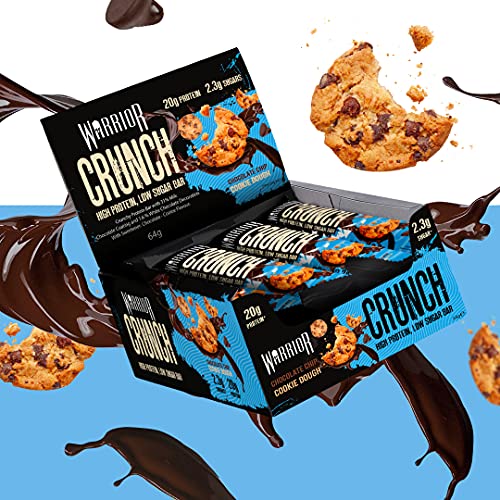 Warrior Crunch Bar Chocolate Chip Cookie Dough  12 bars - Protein at MySupplementShop by Warrior Supplements